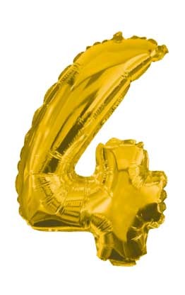 Milzu folijas balons "Cipari zelta krāsā", 85 cm
