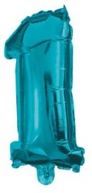 Folijas balons "Cipars Mini 1" zils, 32 cm