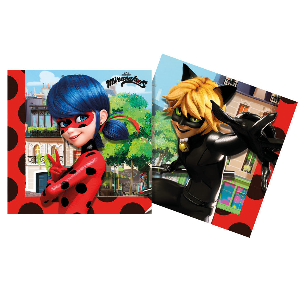 Miraculous Ladybug Hero salvetes 20 gab. 33x33 cm