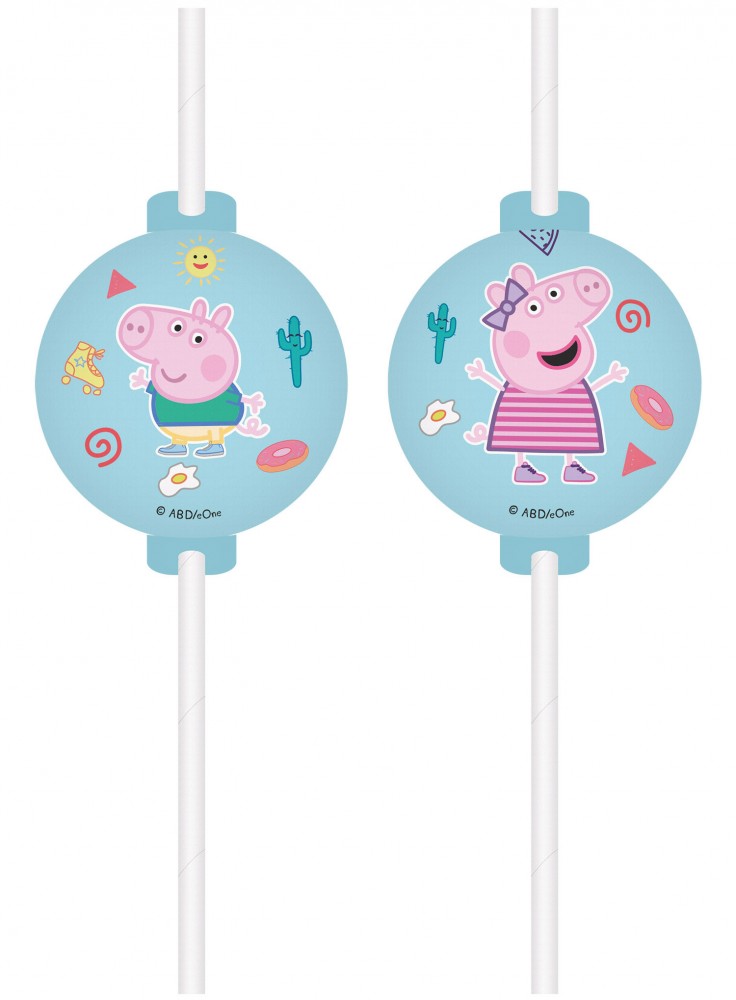 Peppa Pig Messy Play papīra salmiņi, 4 gab. komplekts FSC