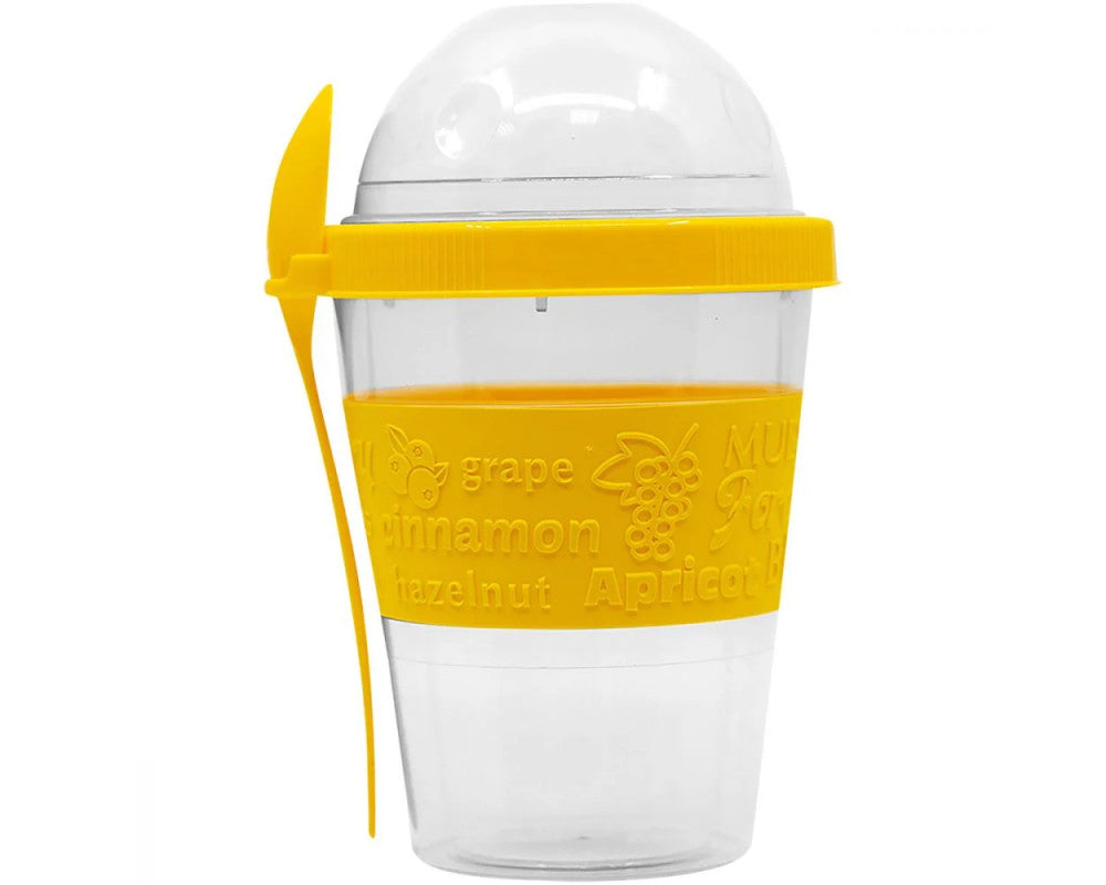 Pārtikas trauks ar vāku un karoti, 500 ml