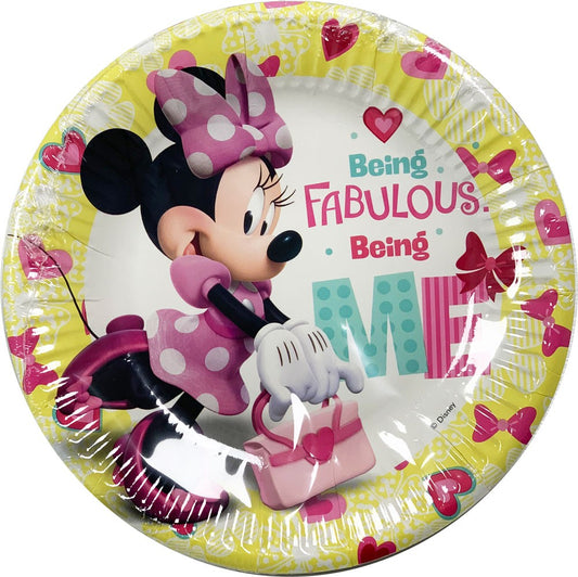 Disney Minnie Happy Helpers papīra šķīvji 8 gab. 20 cm