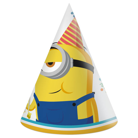 Minions The Rise of Gru ballīšu cepures, konusa formas, 6 gab. FSC