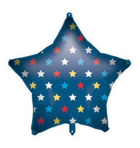 Folijas balons "Zvaigzne Zils" 46 cm