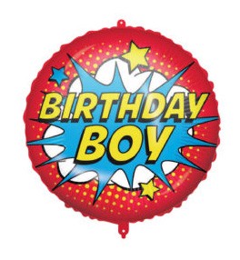 Daudz laimes dzimšanas dienā! Daudz laimes dzimšanas dienā! Folijas balons "Supervaronis" 46 cm