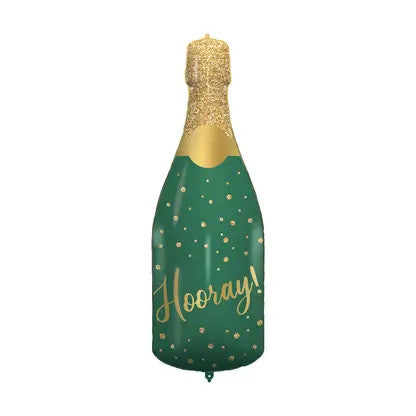 Folijas balons "Laimīgu Jauno gadu" pudele, šampanieša pudele, 96 cm