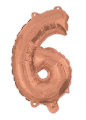 Folijas balons "Cipars 6", 95 cm, zelta krāsā