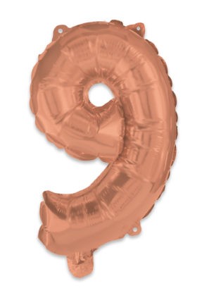 Folijas balons "Cipars 9", 95 cm, zelta krāsā