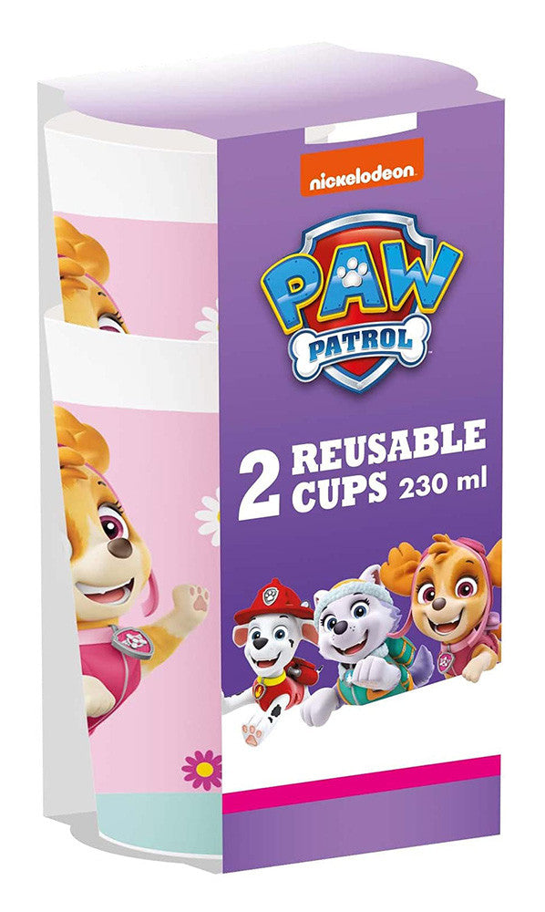 Ķepu patruļa Skye √©s Everest plastmasas krūzīšu 2 daļu komplekts 230 ml