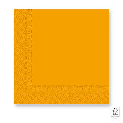 Krāsainas vienkrāsainas dzeltenas salvetes 20 gab. 33x33 cm FSC