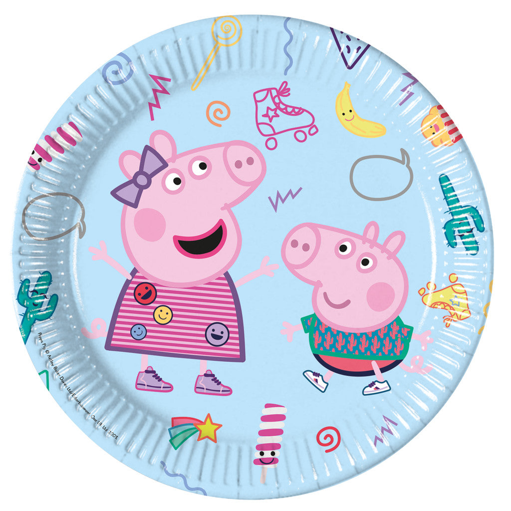 Peppa Pig Messy Play papīra šķīvji 8 gab. 23 cm FSC