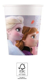 Disney Frozen Leaf papīra krūzītes 8 gab. 200 ml FSC