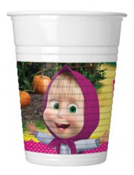 Maša un Lāču mežs plastmasas krūzītes 8 gab. 200 ml