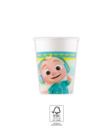Cocomelon Music papīra krūzītes 8 gab. 200 ml FSC
