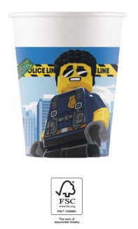 Lego City papīra krūzītes 8 gab. 200 ml FSC