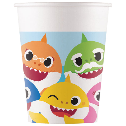 Baby Shark Fun in the Sun papīra krūzītes 8 gab. 200 ml FSC