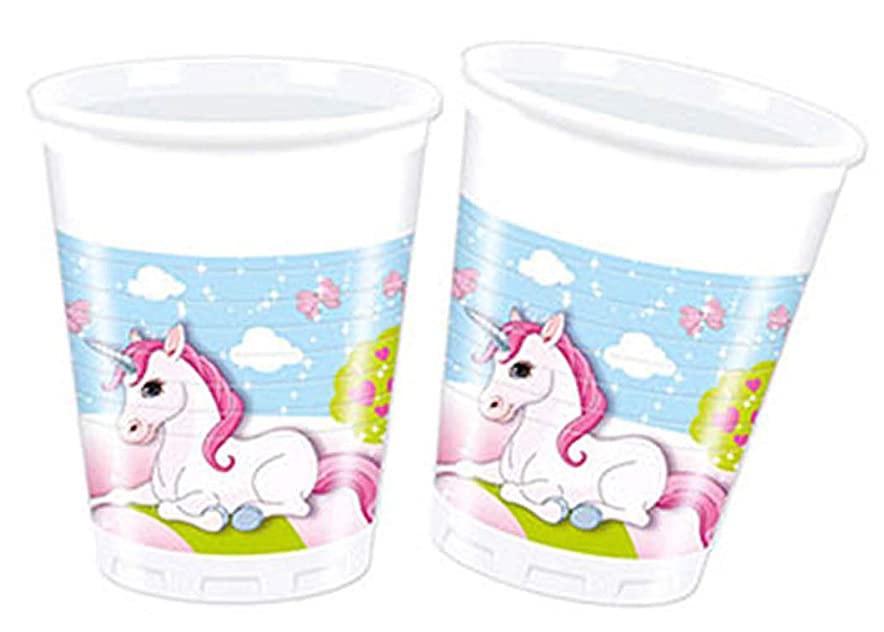 Vienradža pils plastmasas krūzītes 8 gab. 200 ml