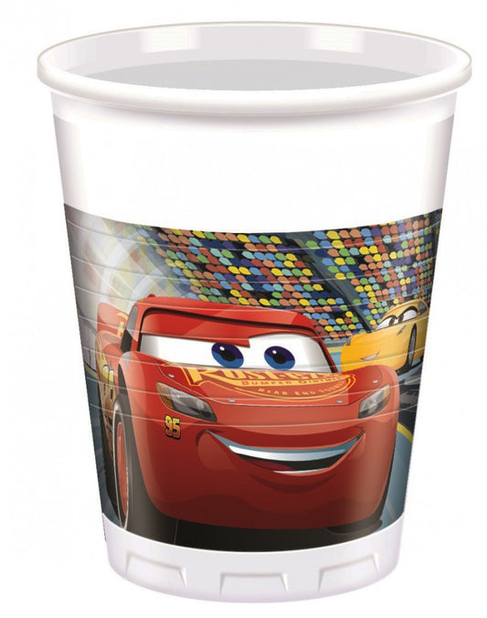 Disney Cars Arena Race plastmasas krūzīšu komplekts, 8 gab., 200 ml