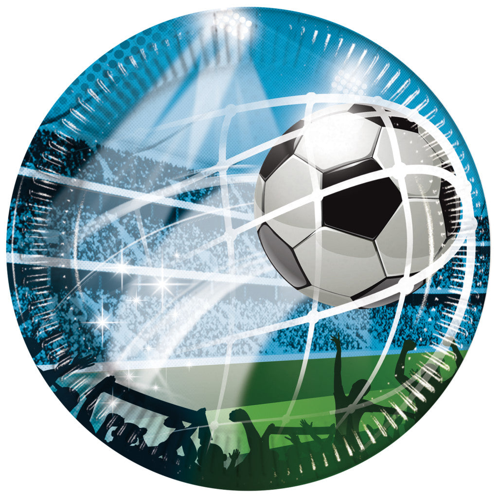 Futbola līdzjutēju papīra šķīvji 8 gab. 23 cm FSC