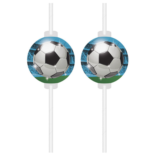 Papīra salmiņi "Futbola fani", 4 gab. komplekts, FSC