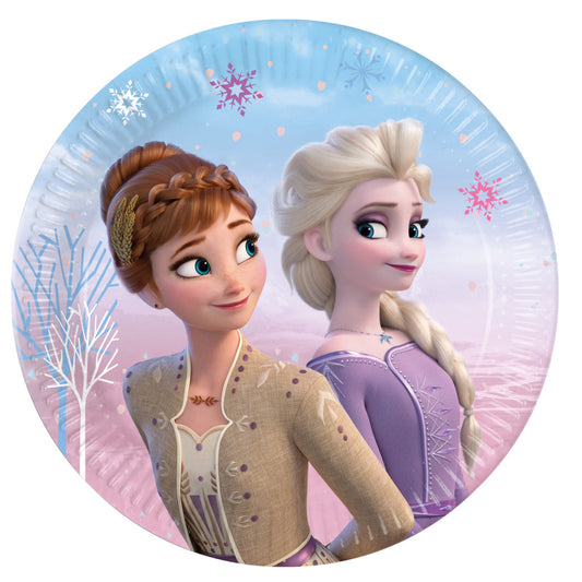 Disney Frozen Wind papīra šķīvji 8 gab. 23 cm FSC