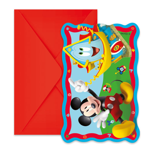 Disney Mickey Rock the House Party ielūgumu komplekts (6 gab.) FSC