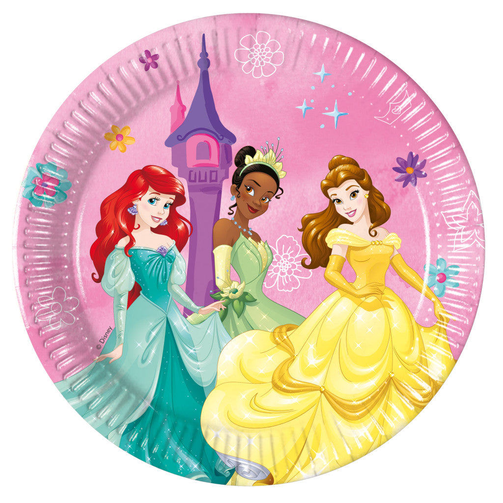 Disney Princess papīra šķīvji 8 gab. 20 cm FSC
