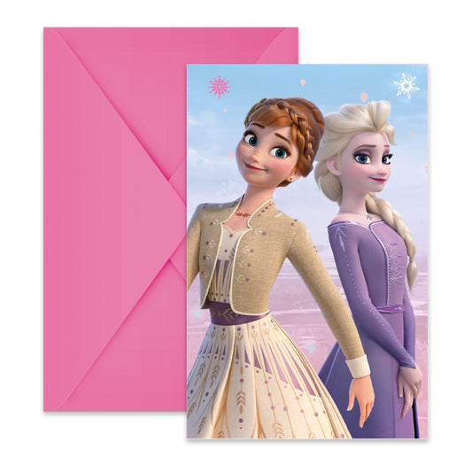 Disney Frozen Wind ballītes ielūgumu komplekts (6 gab.) FSC