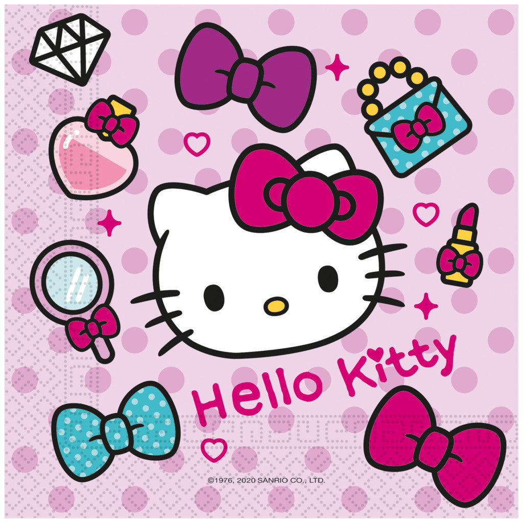 Hello Kitty modes salvetes 20 gab. 33x33 cm