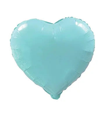 Zila pasteļtoņu sirds, zila sirds formas folijas balons 46 cm