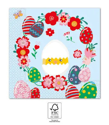 Lieldienu jautrības 20 salvešu iepakojums 33x33 cm FSC