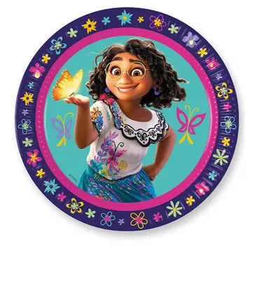 Disney Encanto ziedu papīra šķīvji 8 gab. 23 cm FSC