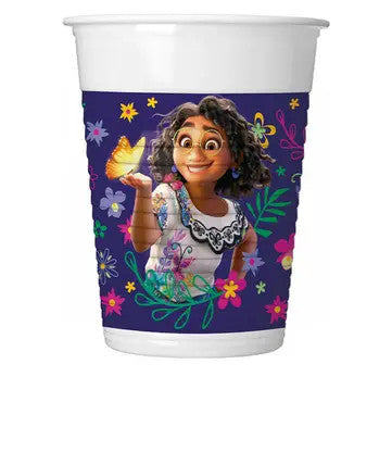 Disney Encanto ziedu plastmasas krūzītes 8 gab. 200 ml