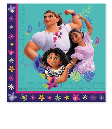 Disney Encanto ziedu salvetes 20 gab. 33x33 cm FSC