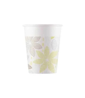 Ziedu un lapu papīra krūzītes 8 gab. 200 ml
