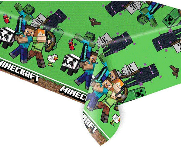 Minecraft zaļa plastmasas galdauta kārta 120x180 cm