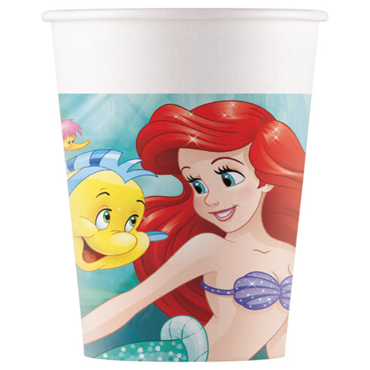 Disney Princess Ariel Curious papīra krūzītes, 8 gab. iepakojumā, 200 ml, FSC