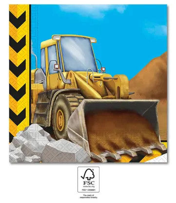 Salvetes "Construction Grabber" 20 gab., 33x33 cm, FSC