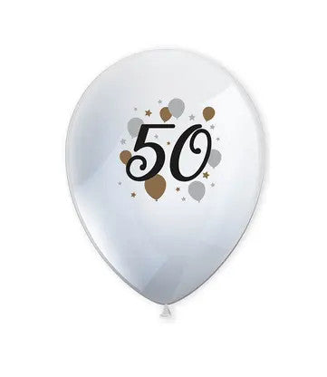 Daudz laimes dzimšanas dienā! Daudz laimes dzimšanas dienā! 50 baloni, 6 gab. 11 collas (27,5 cm)
