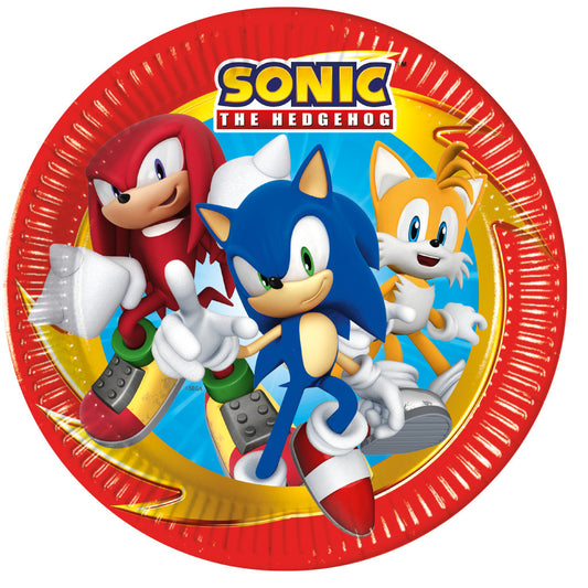 Sonic the Hedgehog Sega Sonic the Hedgehog papīra šķīvji 8 gab. 23 cm FSC