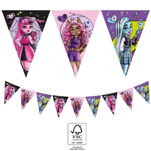 Monster High Friends karodziņu virtene FSC 2.3 m