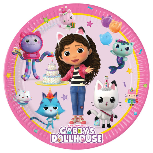 Gabby's Dollhouse Friends papīra šķīvji 8 gab. 23 cm FSC