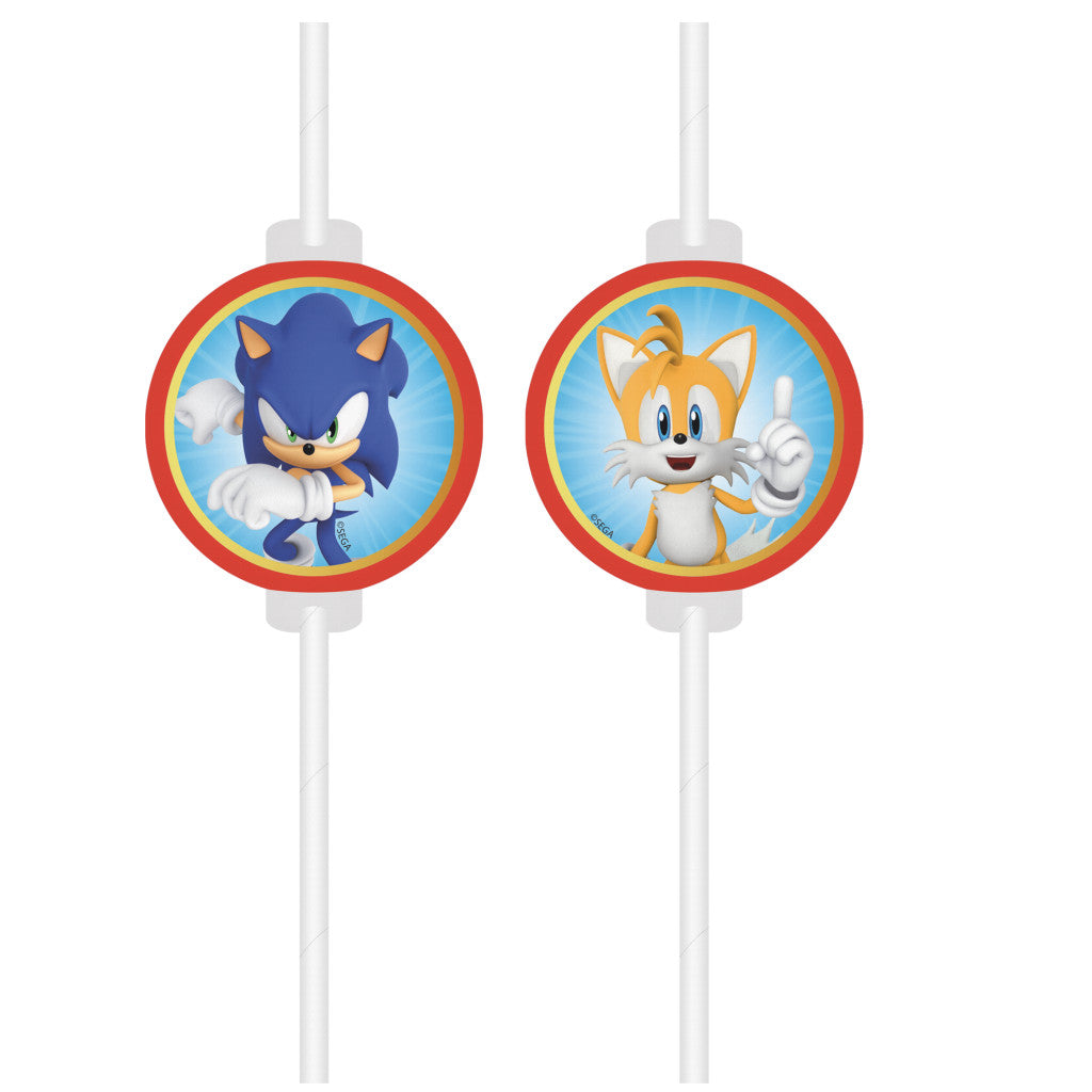 Sonic the Hedgehog Sega Sonic the Hedgehog papīra salmiņi, 4 iepakojumā FSC