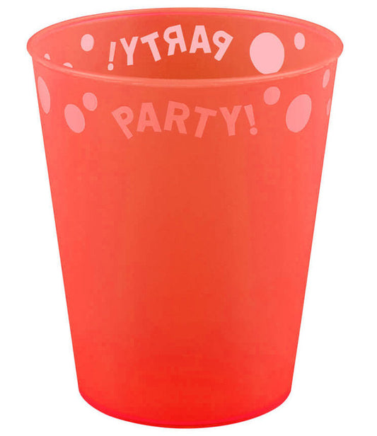 Party Orange fluorescējoša oranža mikro augstākās kvalitātes plastmasas krūzīte 250 ml