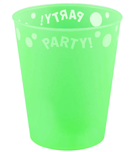 Party Green fluorescējoša zaļa mikro premium plastmasas krūzīte 250 ml