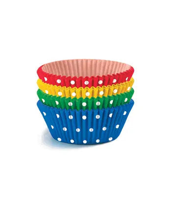 Krāsainie punktiņi mini kēksiņu papīri 40 gab.