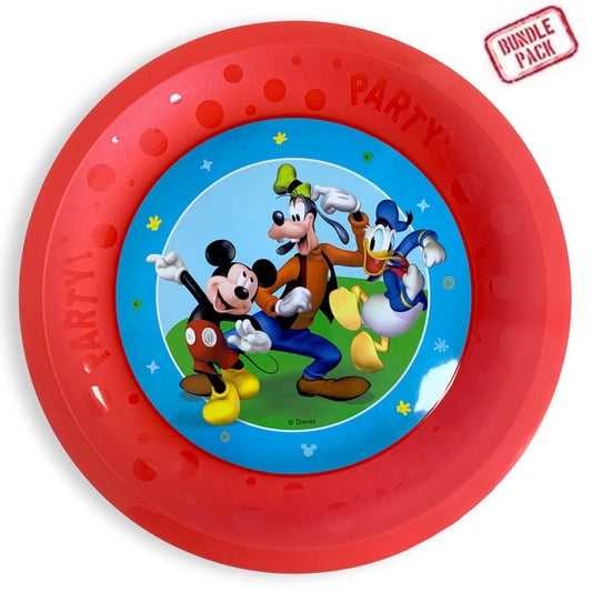 Disney Mickey Rock the House mikrošķiedras plastmasas šķīvju komplekts, 4 gab., 21 cm