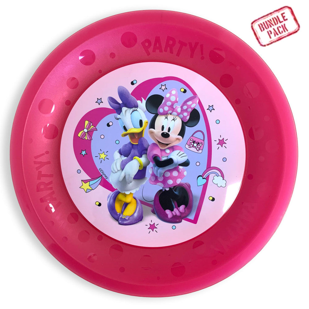 Disney Minnie Junior mikro augstākās kvalitātes plastmasas šķīvju komplekts, 4 gab., 21 cm