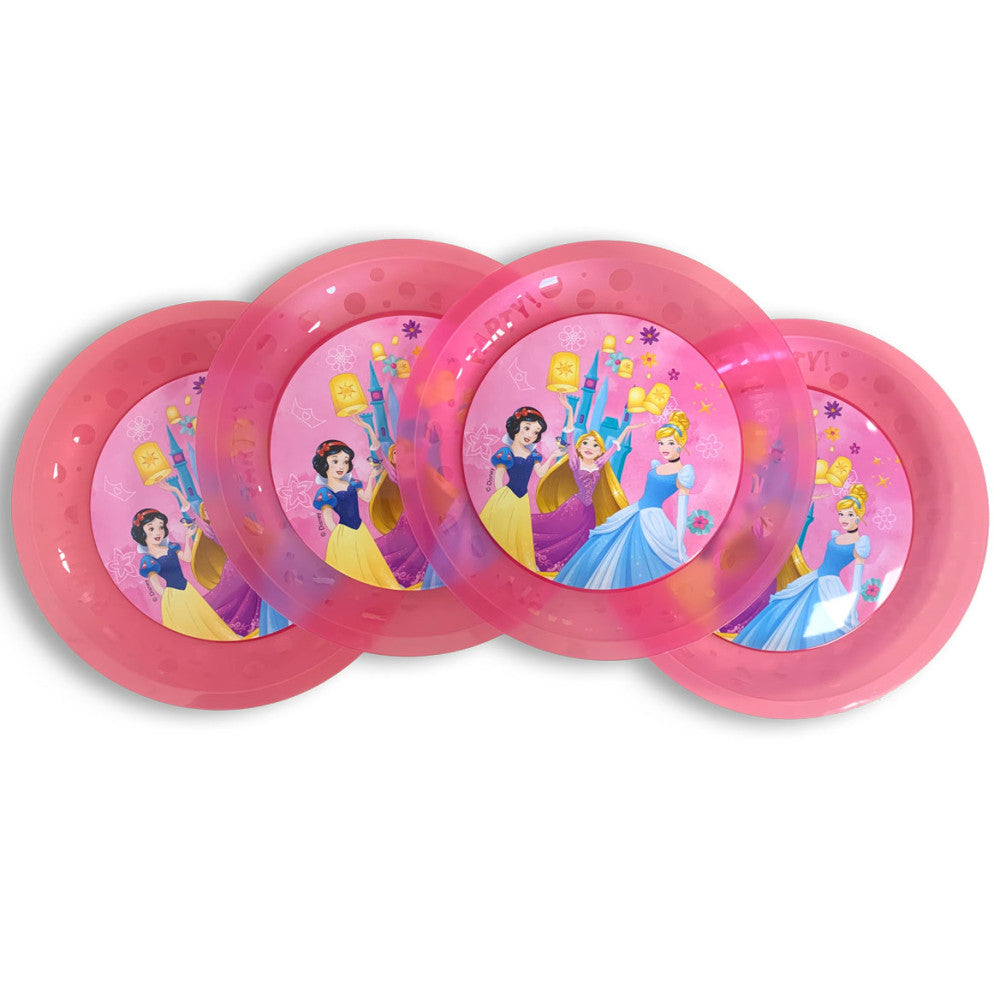 Disney Princess Junior Live Your Story mikro augstākās kvalitātes plastmasas šķīvju komplekts, 4 daļas, 21 cm