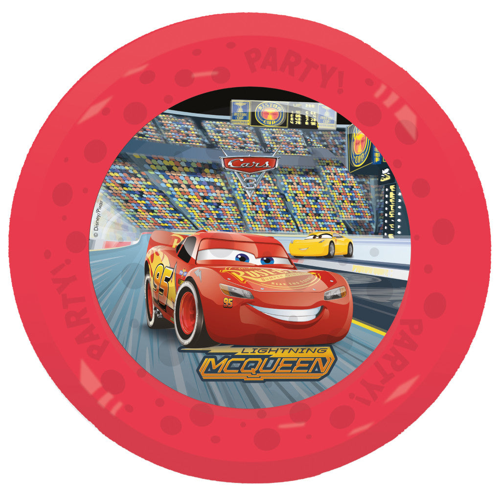 Disney Cars Arena Race mikro augstākās kvalitātes plastmasas šķīvju komplekts, 4 gab., 21 cm